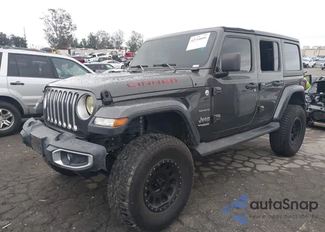 2020 Jeep Wrangler Unlimited Sahara 4X4 z USA, uszkodzony, nr VIN 1C4HJXEN3LW203429